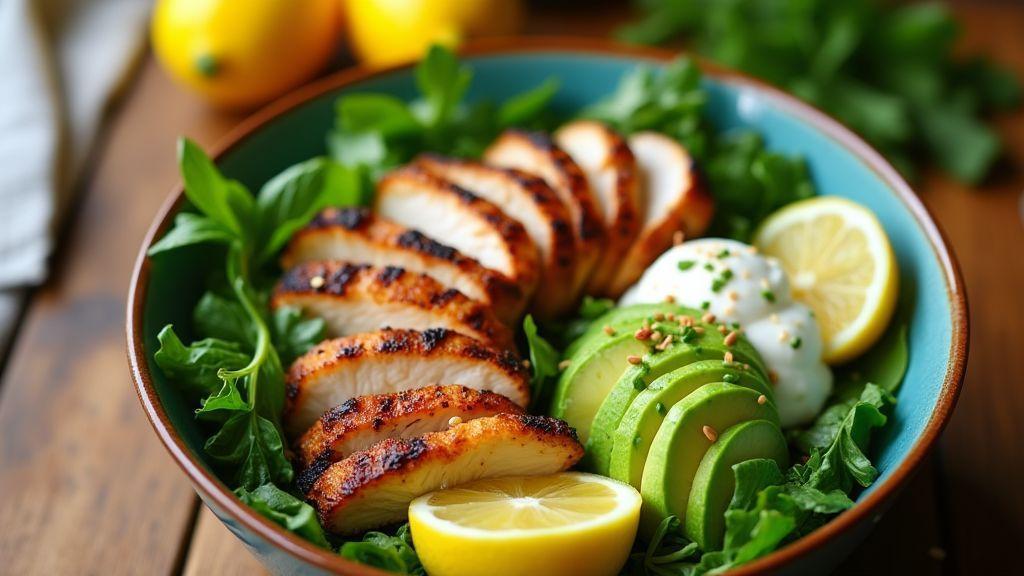 bowl-de-frango-grelhado-com-abacate-e-folhas-verdes-irresistivelmente-suculento-e-cremoso-pronto-em